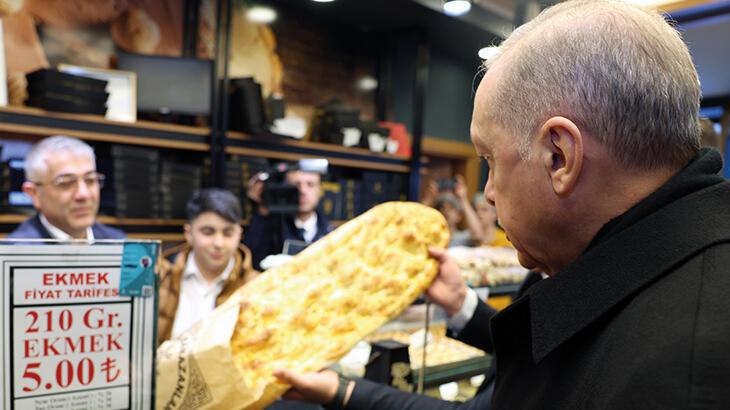 Cumhurbaşkanı Erdoğan fırından pide aldı