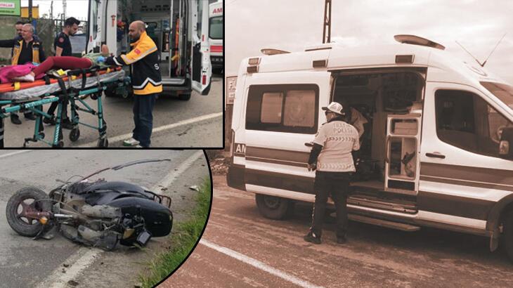 Edirne’de köpeklerin saldırdığı motosikletli otomobille çarpıştı: 2 yaralı