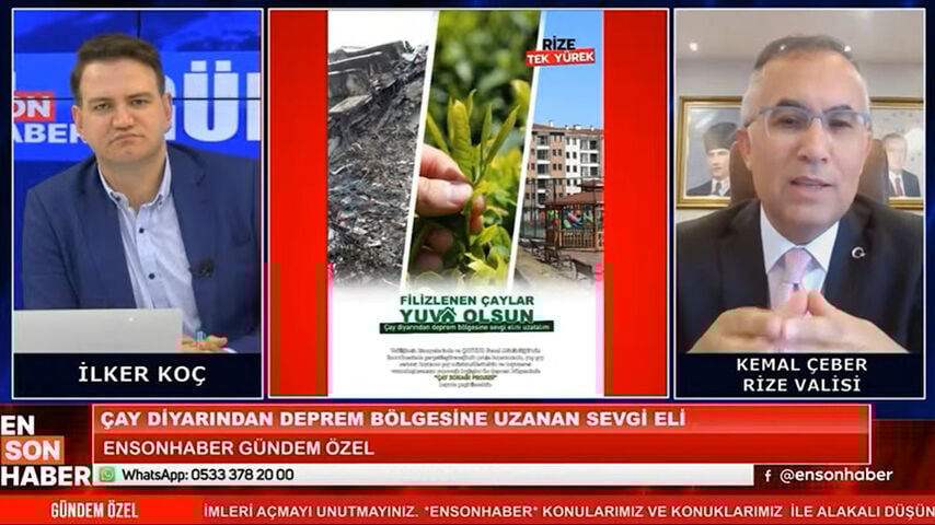 Rize Valisi Kemal Çeber, Filizlenen Çaylar Yuvanız Olsun projesini anlattı