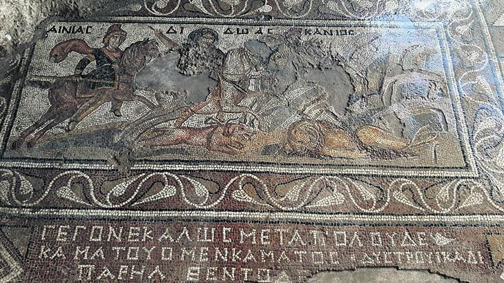 Troya Savaşı kahramanının mozaiği ortaya çıktı