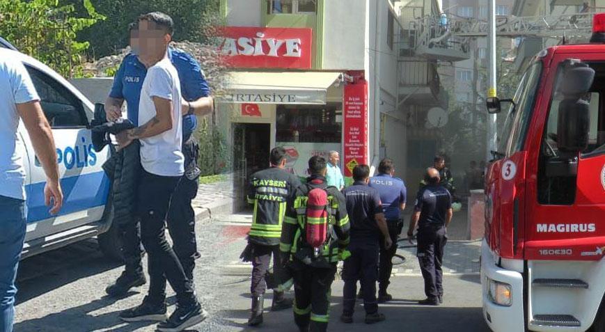 Annesiyle tartıştı, binayı yakmaya kalkıştı