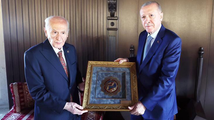 Cumhurbaşkanı Erdoğan MHP lideri Bahçeli ile görüştü
