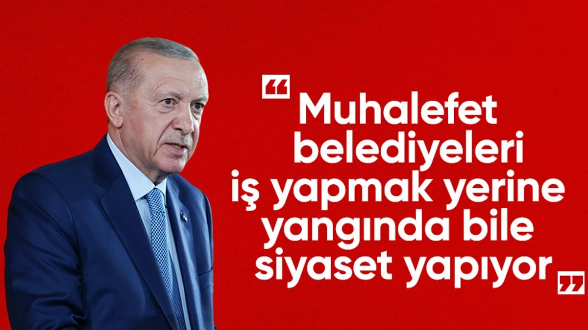 Cumhurbaşkanı Erdoğan’dan muhalefete orman yangını tepkisi