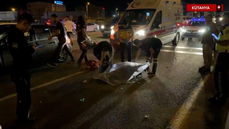 Kütahya’da eşiyle el ele yolun karşına geçerken araba çarptı