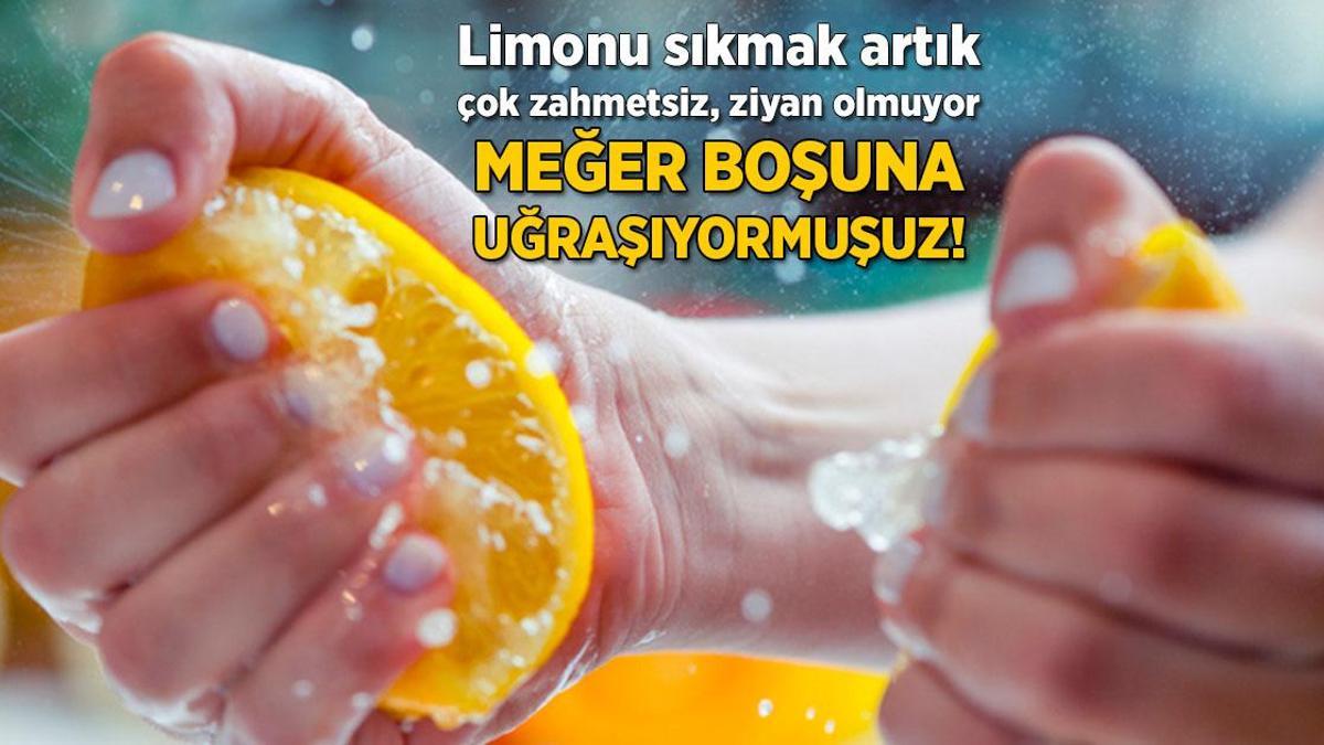 Meğer boşuna uğraşıyormuşuz! Limonu sıkmak artık çok zahmetsiz, ziyan olmuyor
