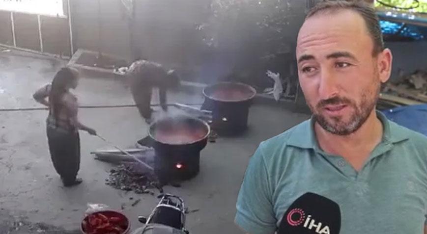 Salça kazanı bomba gibi patladı! Eşinin yaşadığı dehşeti anlattı