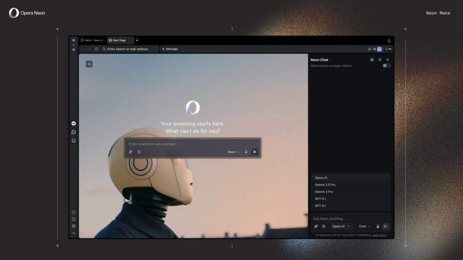 Opera Neon tarayıcı genel kullanıma açıldı: Aylık 20 dolar